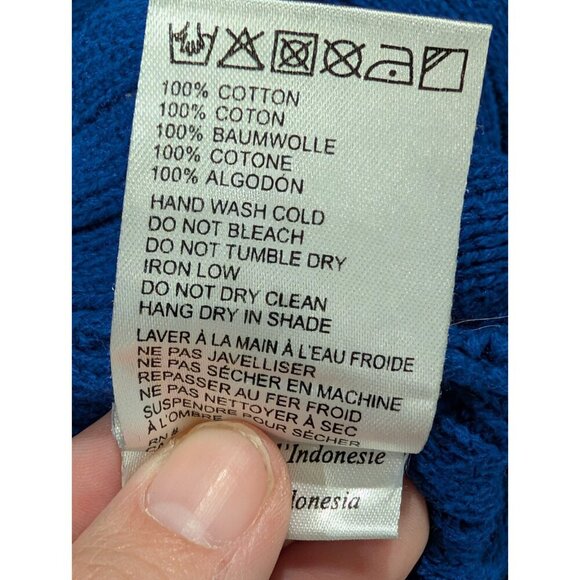 Rue Stiic Free People Women Rosie Knit Romper Blue Button Sleeveless Casual Sz L - Picture 11 of 16